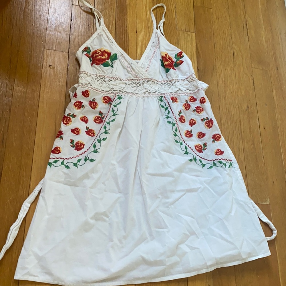 White embroidered sundress